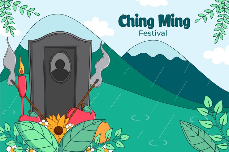 Vector Gratis hand drawn ching ming festival celebration illustration