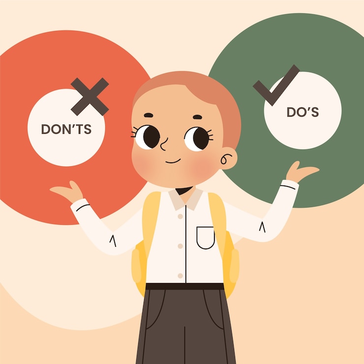 Vector Gratis hand drawn  classroom rules cartoon illustration