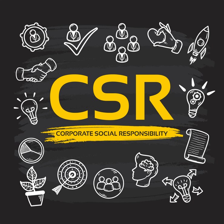 Vector Gratis hand drawn corporate social responsibility concept