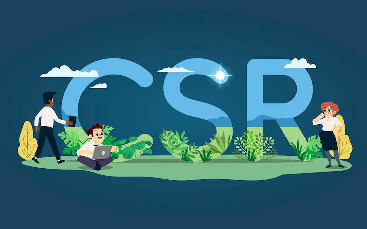 Vector Gratis hand drawn corporate social responsibility concept