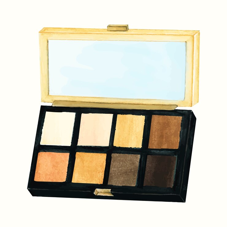 Vector Gratis hand drawn cosmetic palette isolated on white background