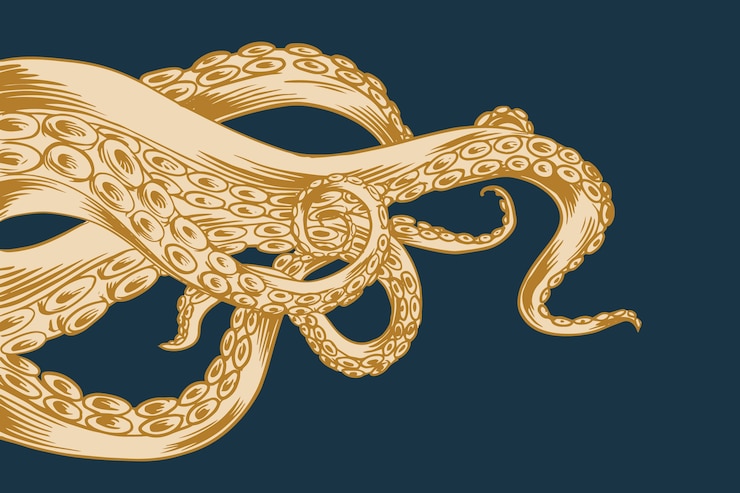 Vector Gratis hand drawn design octopus tentacles