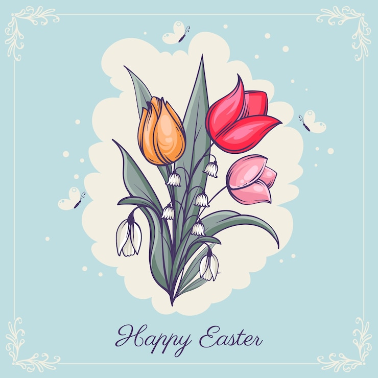 Vector Gratis hand drawn easter illustration