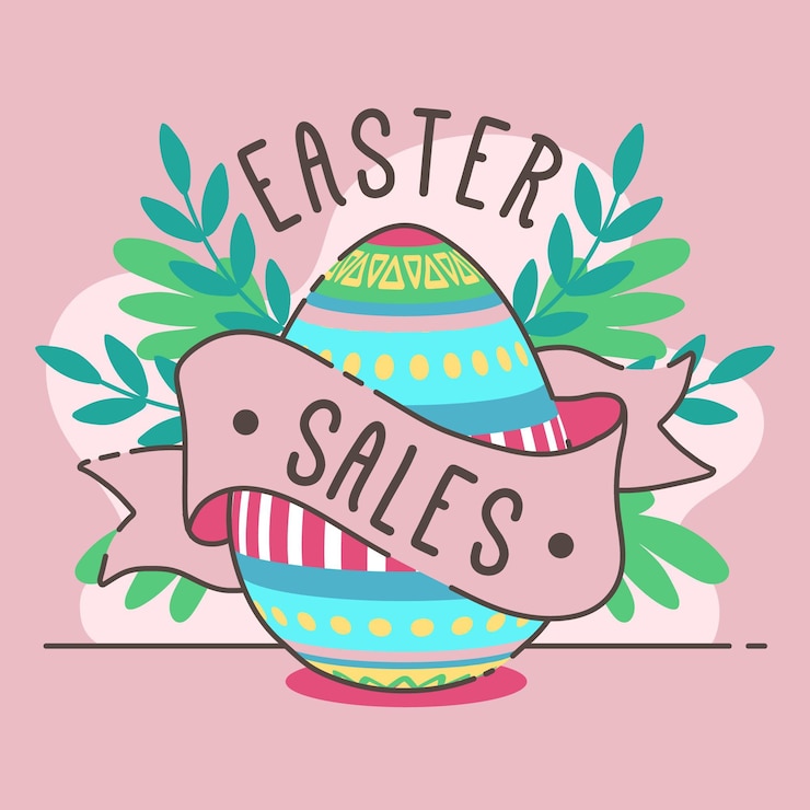Vector Gratis hand drawn easter sale illustration