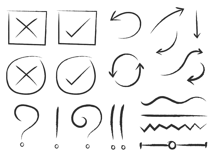 Vector Gratis hand drawn elements