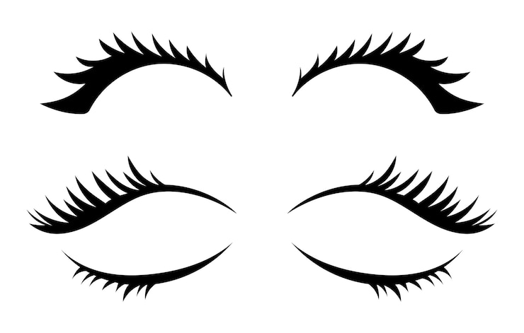 Vector Gratis hand drawn eyelashes