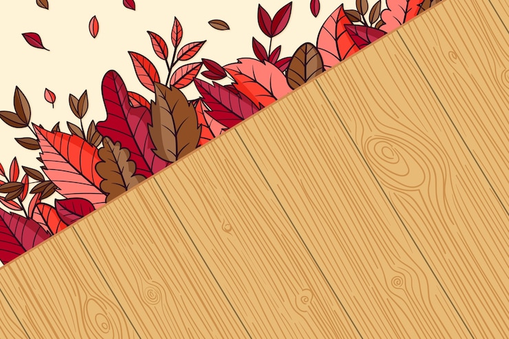 Vector Gratis hand drawn fall wood background
