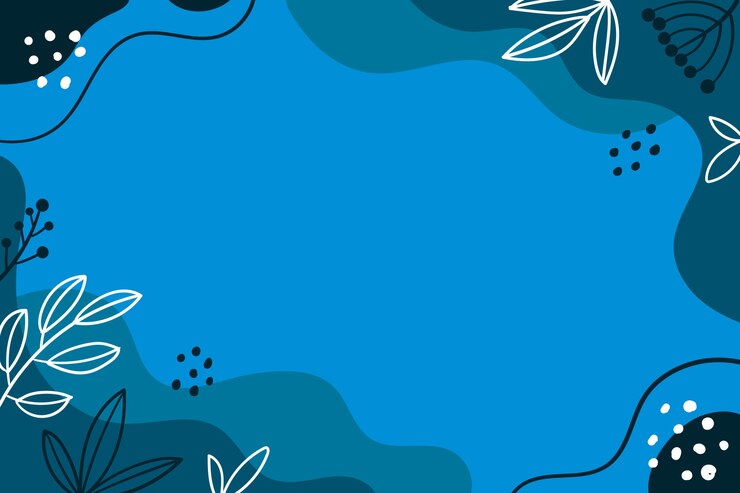 Vector Gratis hand drawn flat design blue background