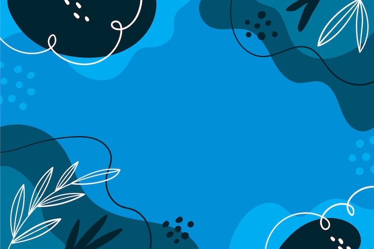 Vector Gratis hand drawn flat design blue background