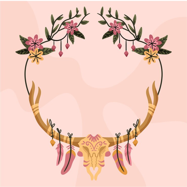 Vector Gratis hand drawn flat design boho frame