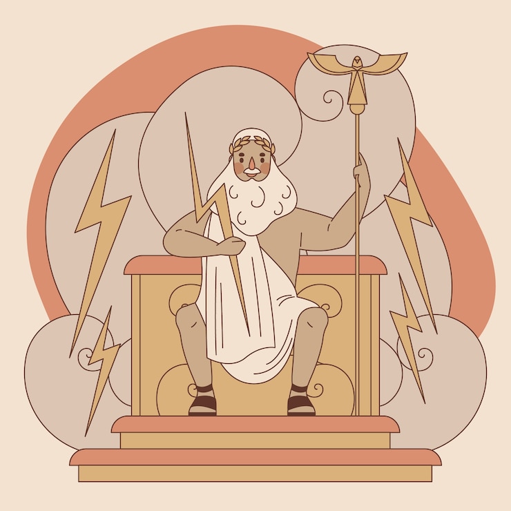 Vector Gratis hand drawn flat design mythology illustration