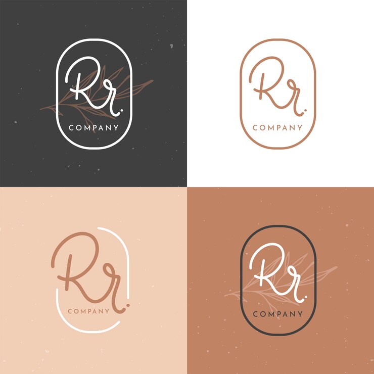 Vector Gratis hand drawn flat design rr logo template
