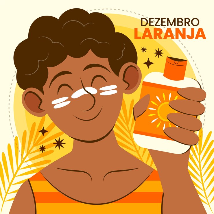 Vector Gratis hand drawn flat dezembro laranja square banner