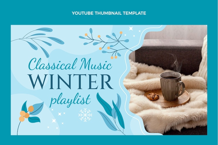 Vector Gratis hand drawn flat winter youtube thumbnail