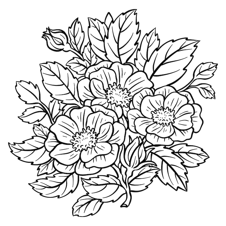 Vector Gratis hand drawn  floral illustration