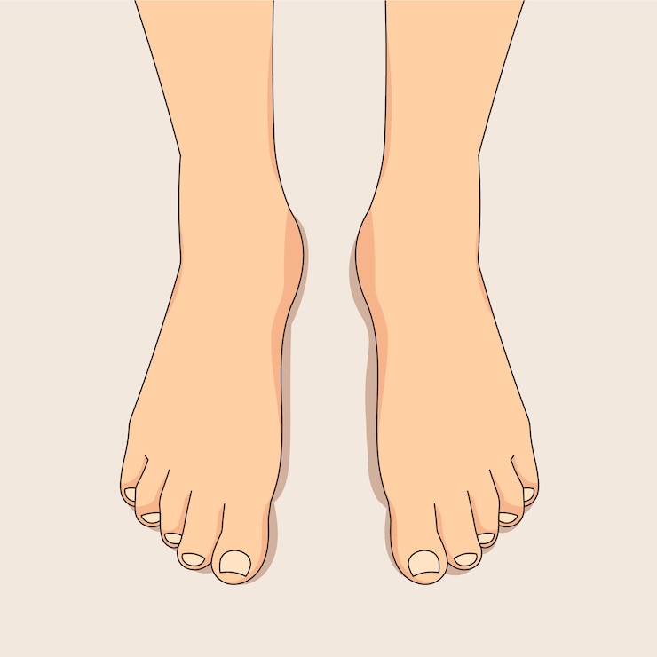 Vector Gratis hand drawn  foot cartoon illustration