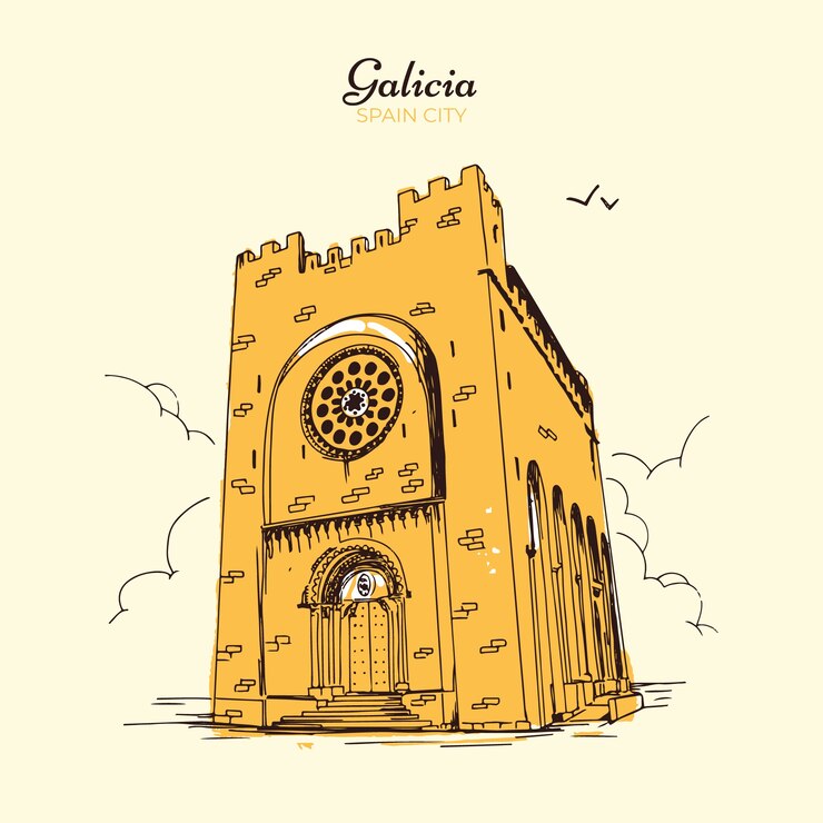 Vector Gratis hand drawn galicia spain illustration