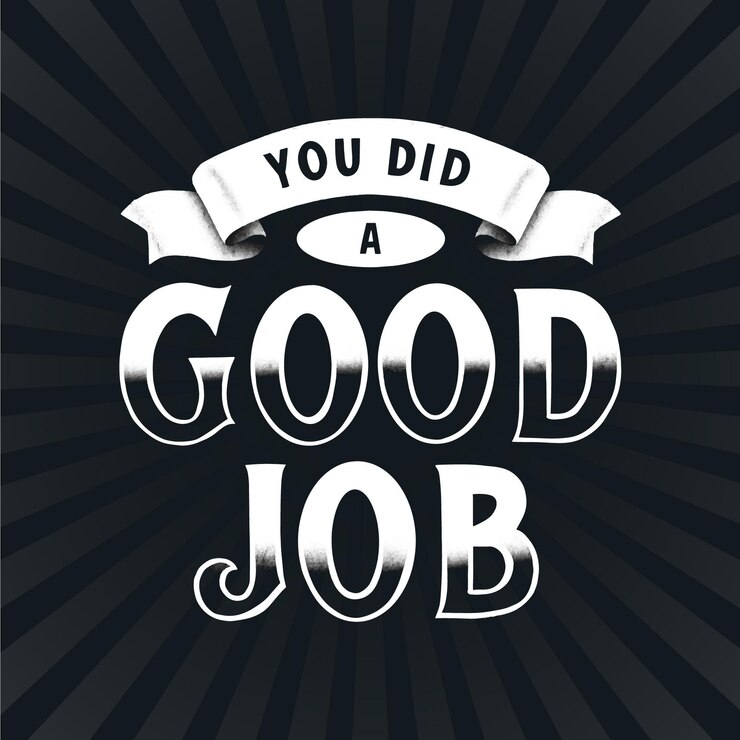 Vector Gratis hand drawn good job lettering
