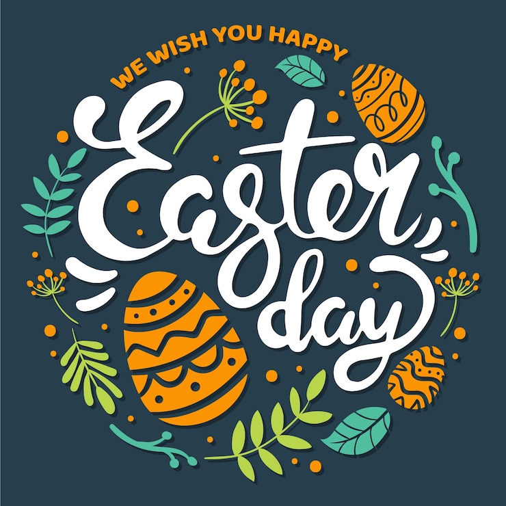 Vector Gratis hand-drawn happy easter day design