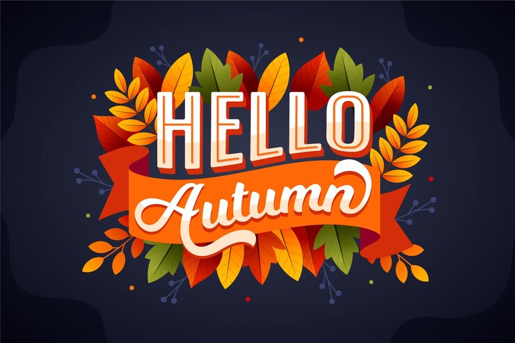 Vector Gratis hand drawn hello autumn lettering