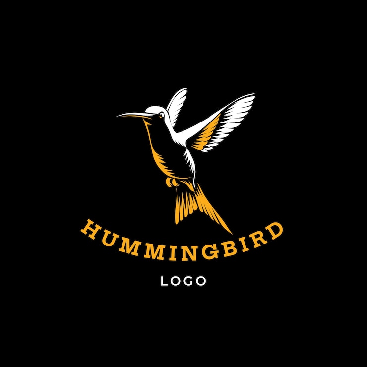 Vector Gratis hand drawn hummingbird logo template