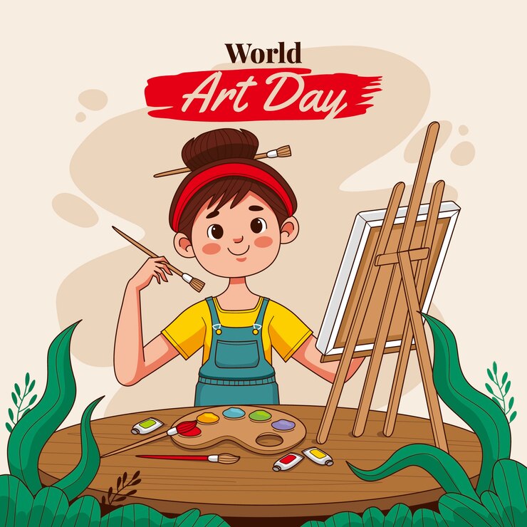 Vector Gratis hand drawn illustration for world art day