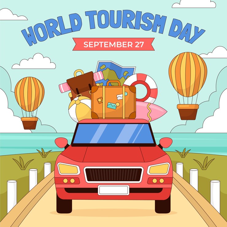 Vector Gratis hand drawn illustration for world tourism day celebration