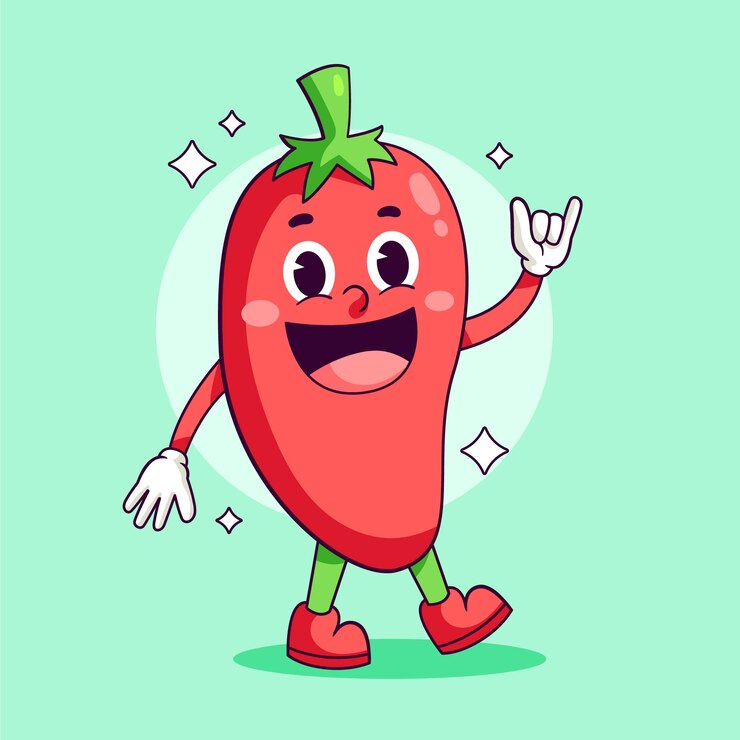 Vector Gratis hand drawn jalapeno  cartoon illustration