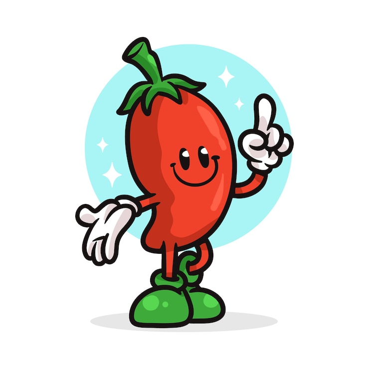 Vector Gratis hand drawn jalapeno  cartoon illustration