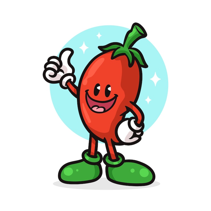 Vector Gratis hand drawn jalapeno  cartoon illustration