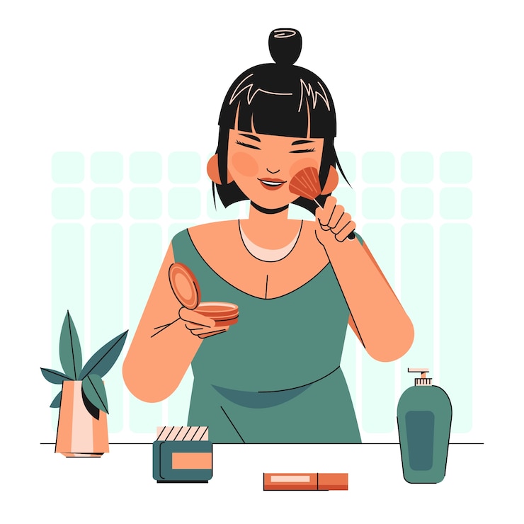 Vector Gratis hand drawn korean beauty illustration