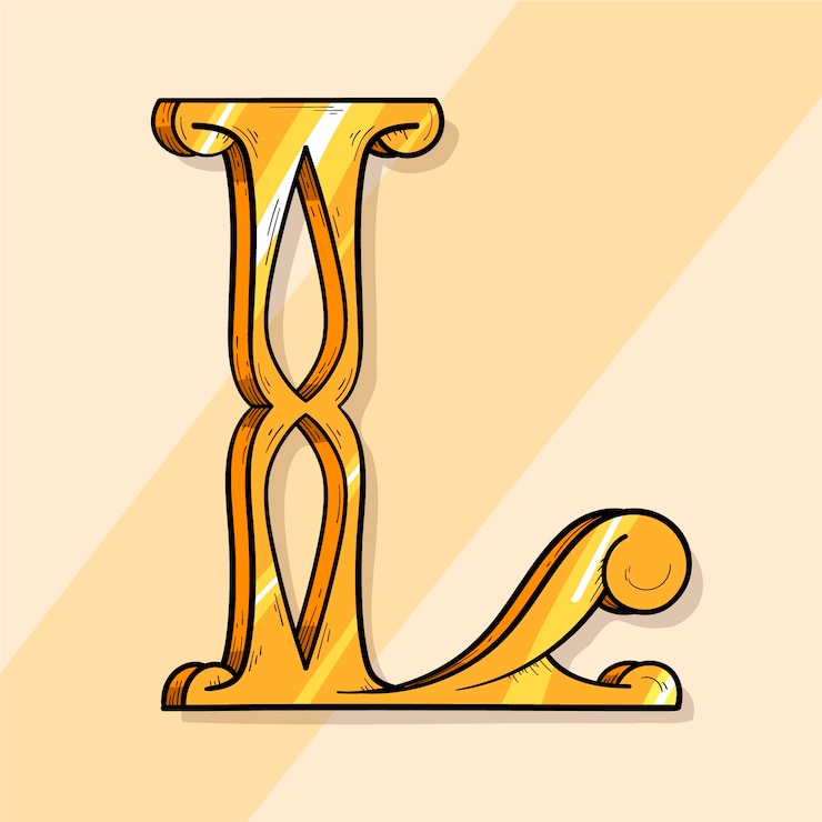 Vector Gratis hand drawn l logo template