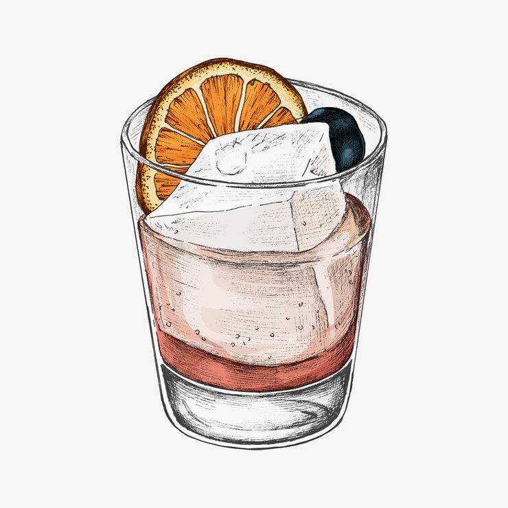 Vector Gratis hand drawn lemonade with ice 