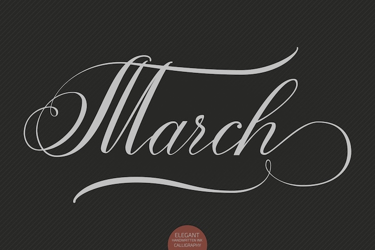 Vector Gratis hand drawn lettering march.