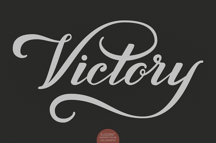 Vector Gratis hand drawn lettering victory.
