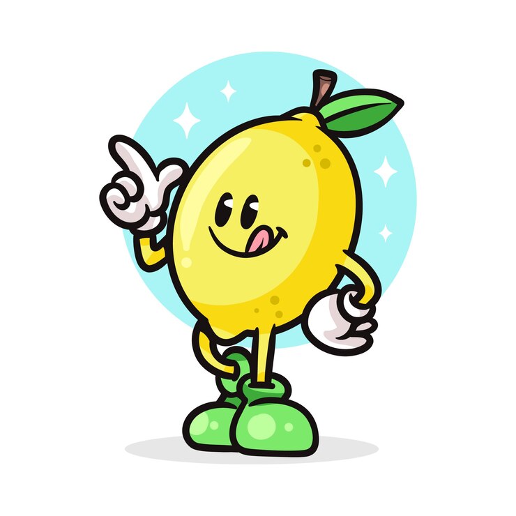 Vector Gratis hand drawn lime  cartoon illustration