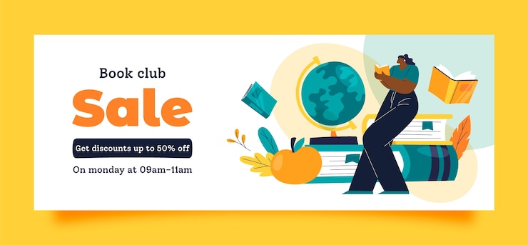 Vector Gratis hand drawn literature facebook cover