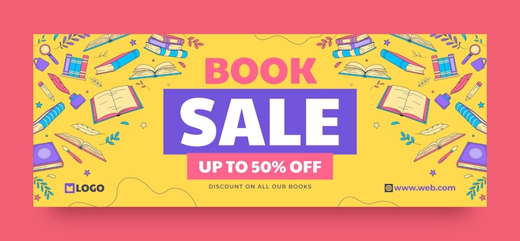 Vector Gratis hand drawn literature facebook cover