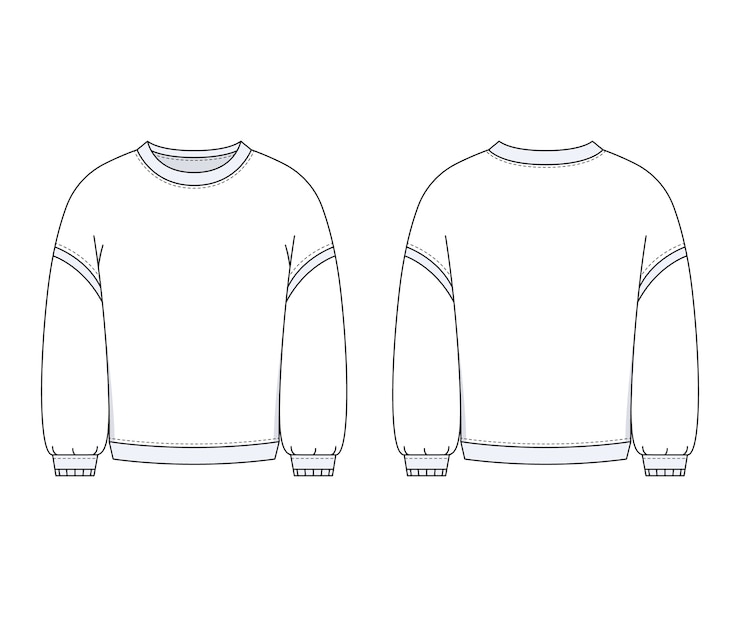 Vector Gratis hand drawn long sleeve t-shirt outline illustration