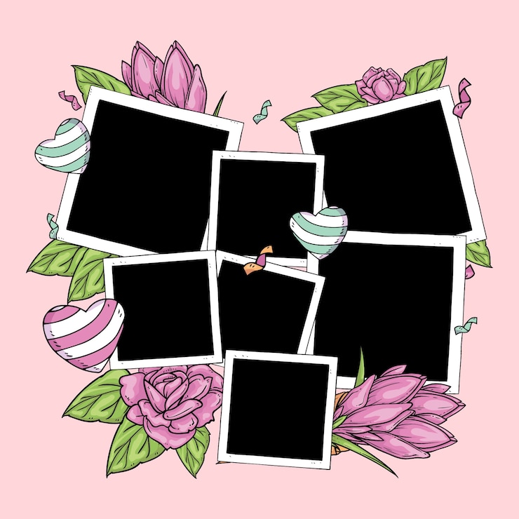 Vector Gratis hand drawn love collage for valentine's day