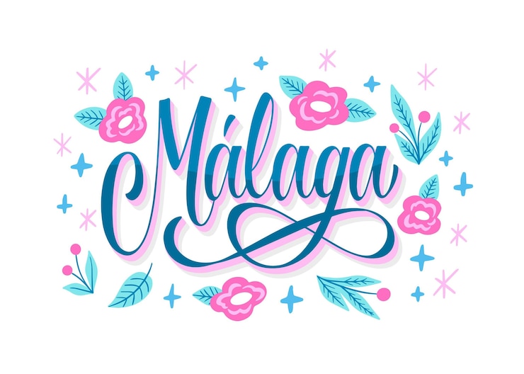 Vector Gratis hand drawn málaga lettering