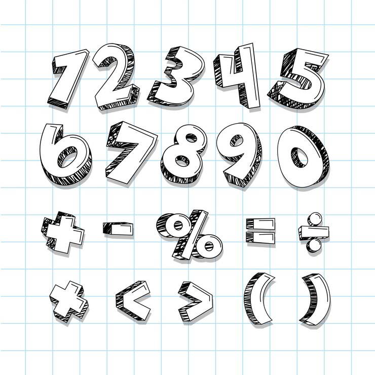 Vector Gratis hand drawn mathematical symbols set