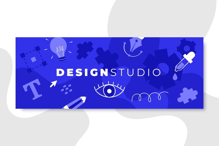 Vector Gratis hand drawn monocolor design social media cover