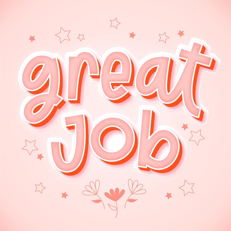 Vector Gratis hand drawn motivational great job lettering