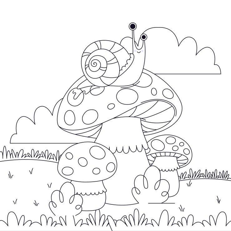 Vector Gratis hand drawn mushroom   illustration