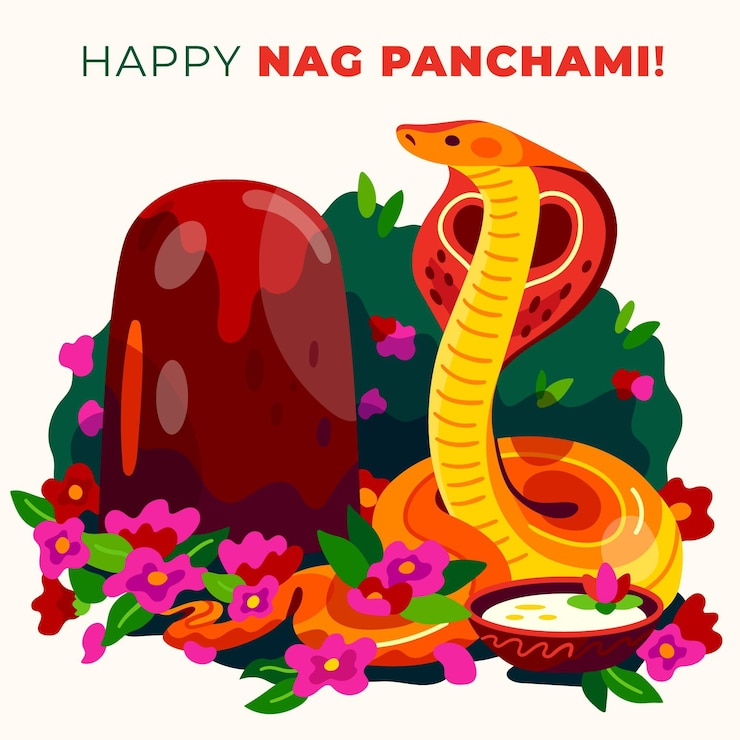 Vector Gratis hand drawn nag panchami illustration