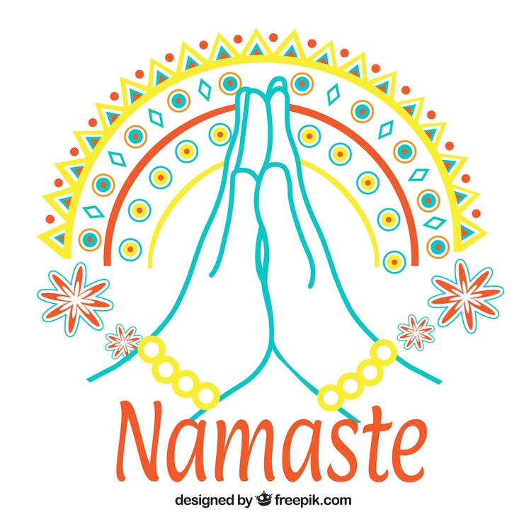 Vector Gratis hand drawn namaste greeting background