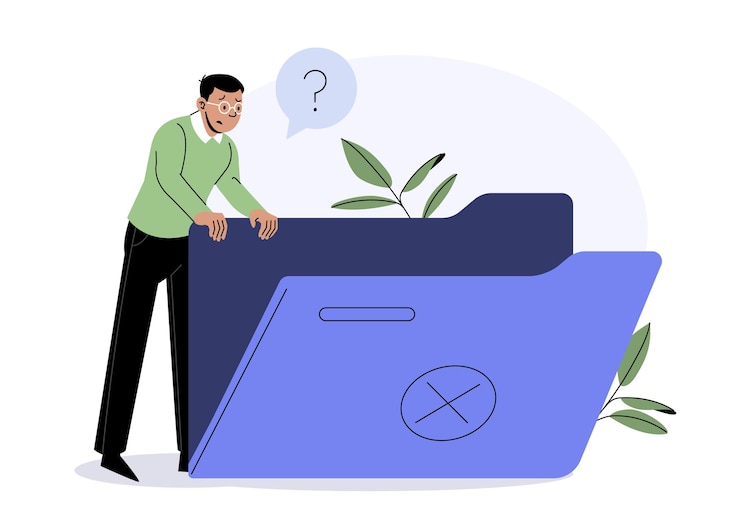 Vector Gratis hand drawn no data concept