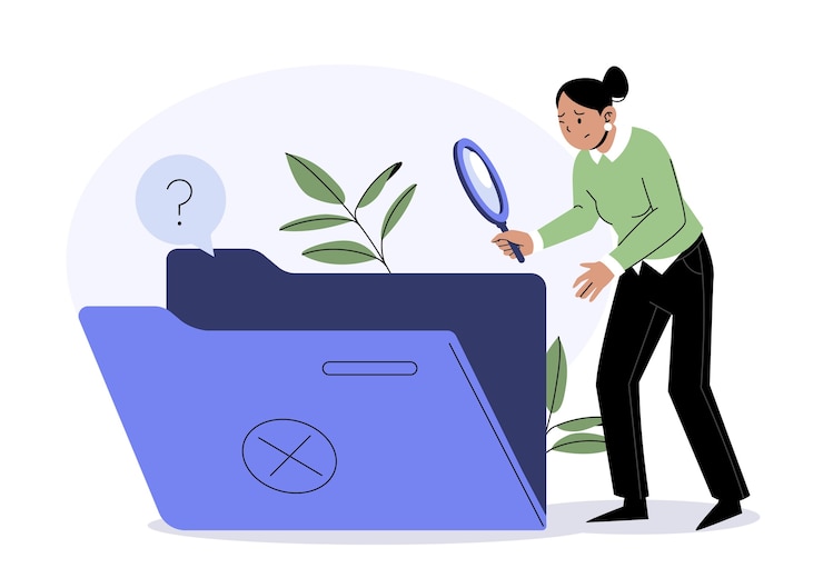 Vector Gratis hand drawn no data concept
