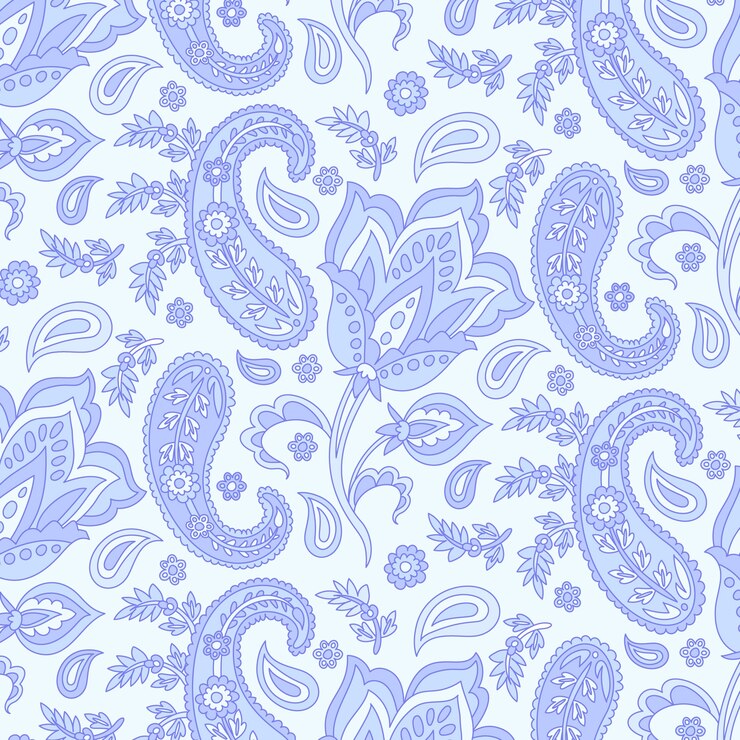 Vector Gratis hand drawn paisley pattern